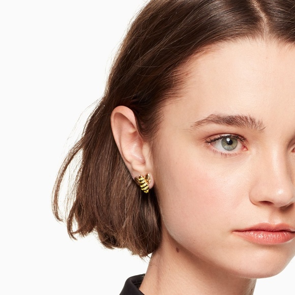 NEW Kate Spade Picnic Perfect Pavé Bee Studs - Picture 2 of 6